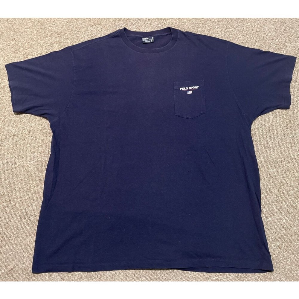 Vintage 90s Mens XL Polo Sport Ralph Lauren Pocket Single Stitch T-Shirt USA